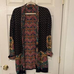 Vintage Colorful Patterned Women's Kimono